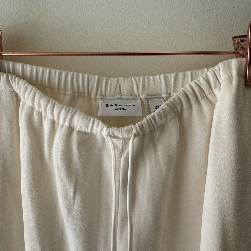Babaton Cream Drawstring Pants - Picture 3 of 4